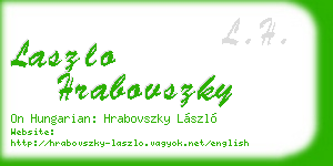 laszlo hrabovszky business card
